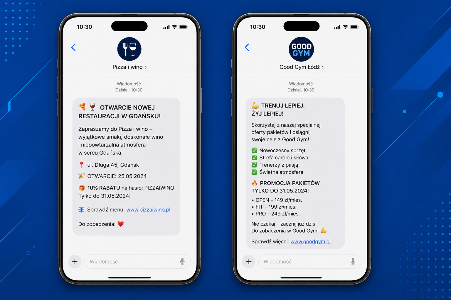 Przykład kampanii SMS 2